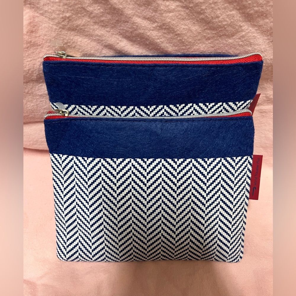 2 - NWOT British Airways World Traveller Plus Pouches